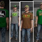 john deere themed clothing pack v1.0 fs22 4