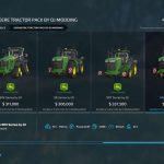 john deere tractor pack by dj modding v1.0 fs22 4