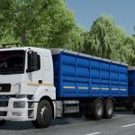 kamaz 5490 tandem a prisep trailer v1.0 fs22 2