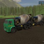 kamaz concrete mixer 2B trailer v2.0 fs22 3