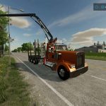 kenworth w900 log truck fs22 7