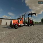 kenworth w900 log truck fs22 9