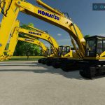 komatsu 11 large excavators v1.0 fs22 5