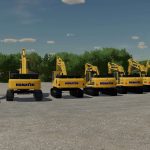 komatsu excavator mega pack v1.0 fs22 9