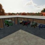 l shape vehicle shed v1.0 fs22 2