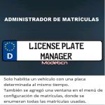 license plate manager versiOn en espaNol v1.0.0.1 fs22 2