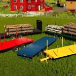 lizard 28ft timber trailer v1.0 fs22 1