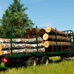 lizard 28ft timber trailer v1.0 fs22 3