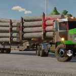 lizard 53 foot tridem log trailer v1.0 fs22 1