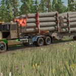 lizard 53 foot tridem log trailer v1.0 fs22 2