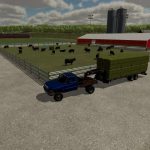 lizard gooseneck bale trailer 28autoload 29 v1.0 fs22 2