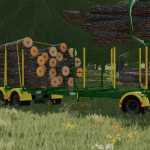 lizard lt679 short log trailer v1.0 fs22 1