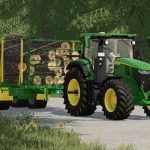 lizard lt679 short log trailer v1.0 fs22 2