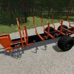 lizard lt689 long log trailer v1.0 fs22 1