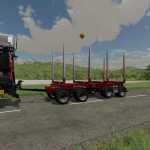 lizard short timber trailer v1.0 fs22 2