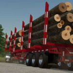 lizard tri axle log trailer v1.0 fs22 2