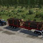 lizard tri axle log trailer v1.0 fs22 3