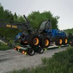 lowloader with 16 wheels v1.0 fs22 4