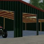 machineshed with canopy roof v1.0 fs22 2