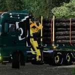 man tgx forest semi truck v1.0.2 fs22 1