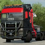 man tgx forest semi truck v1.0.2 fs22 2