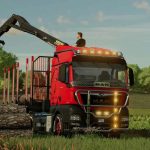 man tgx forest semi truck v2.0 fs22 2