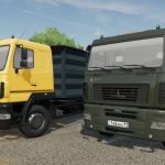 maz 6501a8 truck and a maz 856103 trailer v1.0 fs22 2