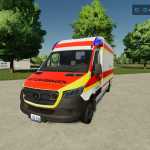 mercedes benz sprinter strobel ambulance v1.0.0.1 fs22 1