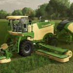 mower and wrapper with hitch v1.0 fs22 2