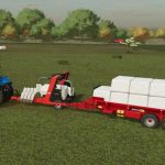 mower and wrapper with hitch v1.0 fs22 3