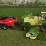 mower and wrapper with hitch v1.0 fs22 5