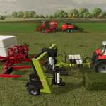 mower and wrapper with hitch v1.0.1 fs22 1