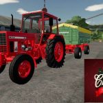 mtz 80 and khr80e front loader v1.0 fs22 2