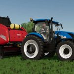 new holland and case ih roll belt round baler v1.0 fs22 2