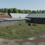 old brick cow barn v1.0 fs22 1