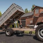 one axle trailer v1.0 fs22 2