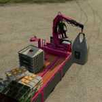 platform trailer with crane v1.0 fs22 1