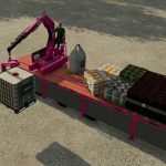 platform trailer with crane v1.0 fs22 4