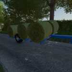 round bale trailer v1.0 fs22 1