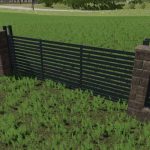 rustic brick and metal fence v1.0 fs22 3