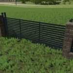 rustic brick and metal fence v1.0.0.1 fs22 1