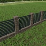 rustic brick and metal fence v1.0.0.1 fs22 4