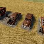 rusty cars collection for decoration v1.0 fs22 1