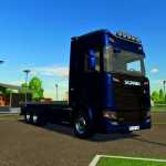 scania s flatbed trailer v1.0 fs22 1