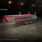 schwarz mueller alu 4 axles tipper trailer v1.0 fs22 2