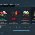 selectable bale capacity addon v1.1 fs22 5