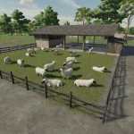 sheep barn old school v1.0 fs22 1