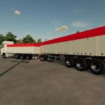 sisu grain truck 2B trailer v1.0 fs22 2