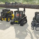 skid steer forestry new holland l330 and c362 pack v1.0 fs22 2