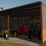 stabulation a vaches a viande avec hangar de stockage v1.0 fs22 3